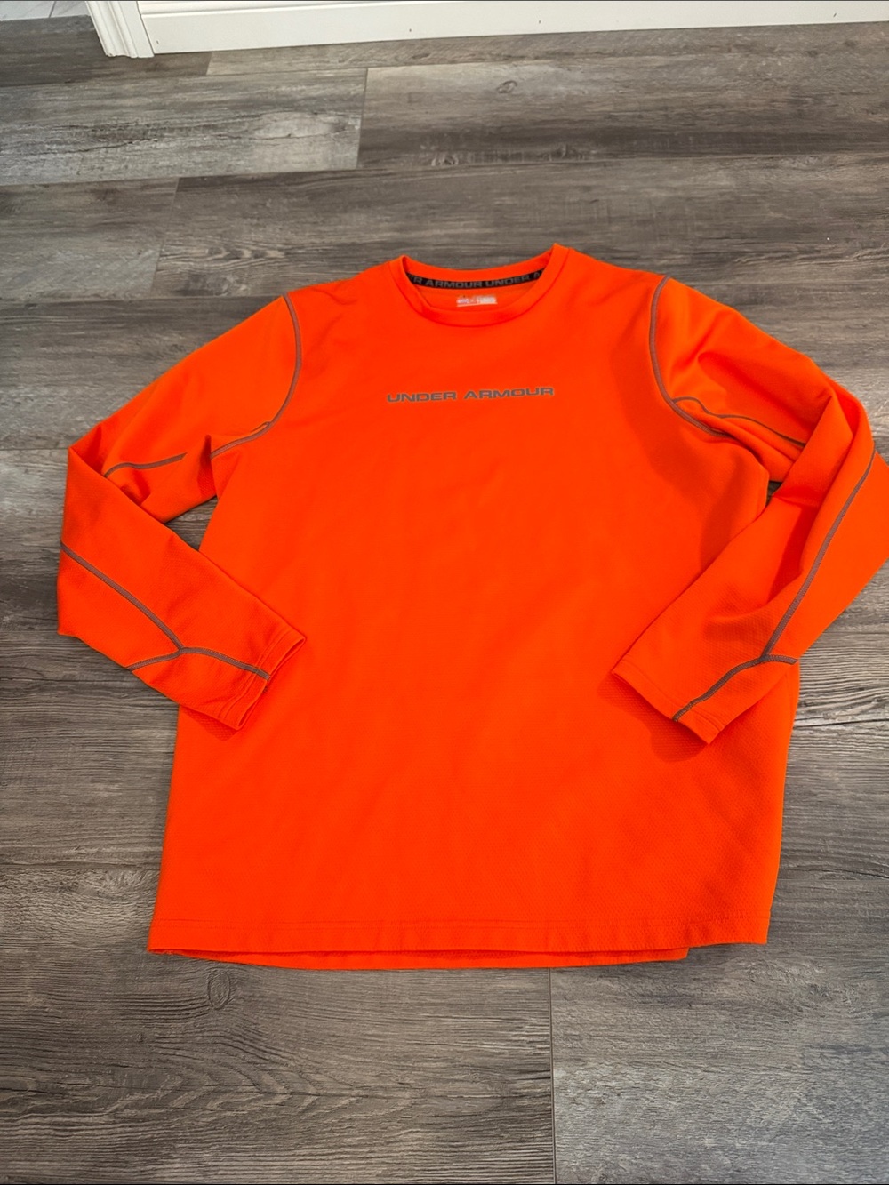 Under Armour Bright Orange Long Sleeve Performance Shirt‎